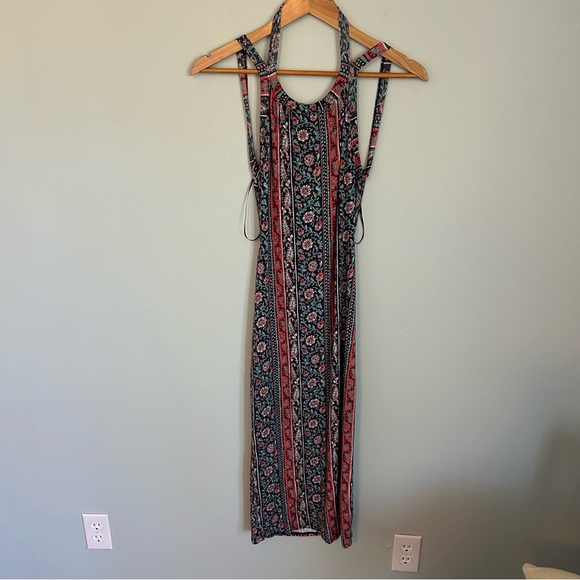 Lulus Kiss the Sky Navy Blue Print Midi Dress. Size XS. - Picture 4 of 12